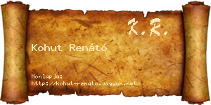 Kohut Renátó névjegykártya
