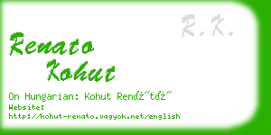 renato kohut business card